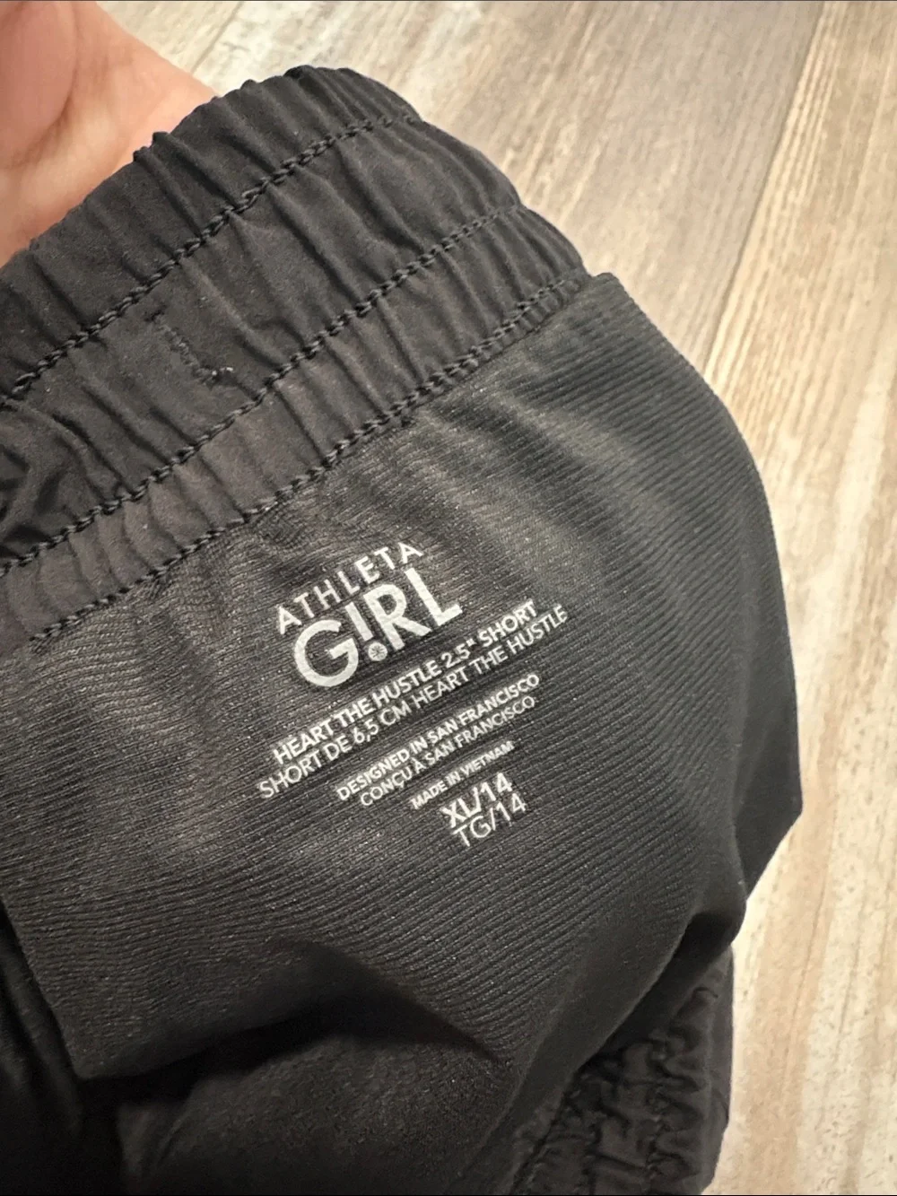 Athleta Girl Heart the Hustle Black Shorts size 14